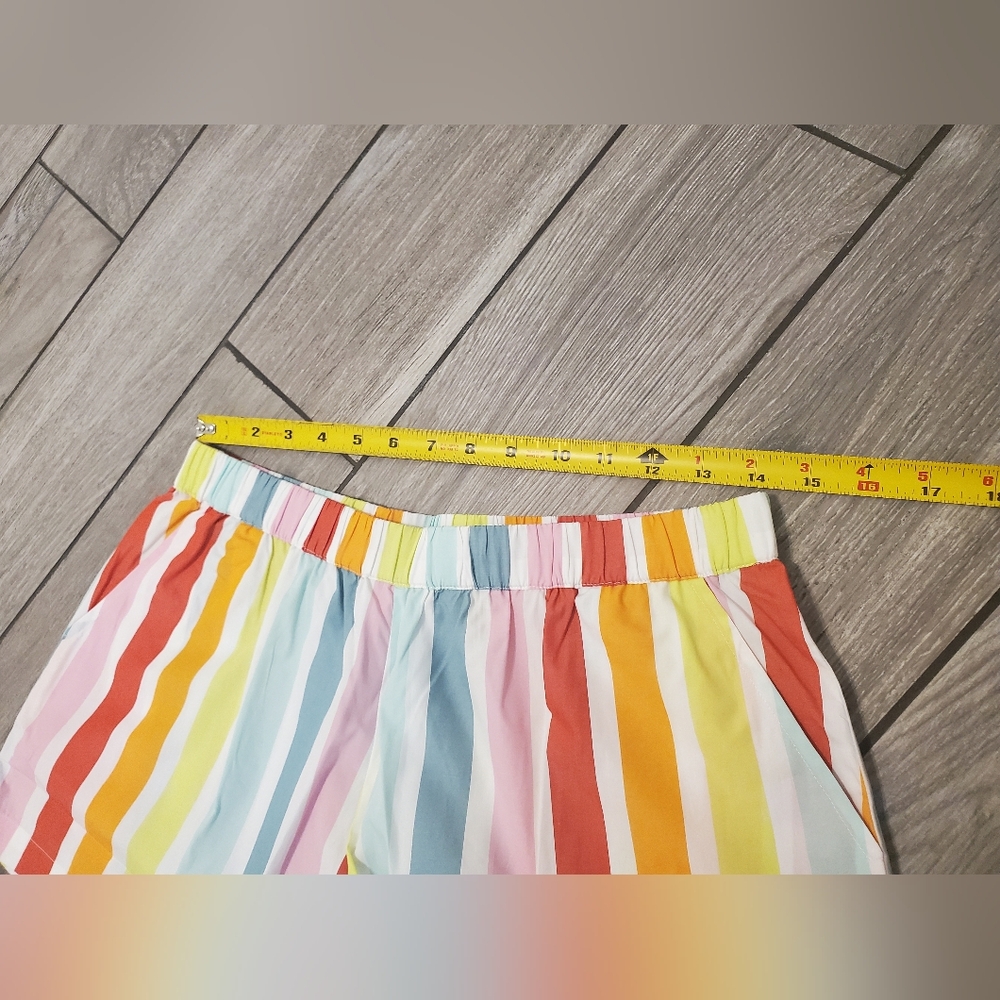 ATLANTIC-PACIFIC × LAKE 100% cotton poplin rainbow colorful striped pajama set S - Picture 7 of 9
